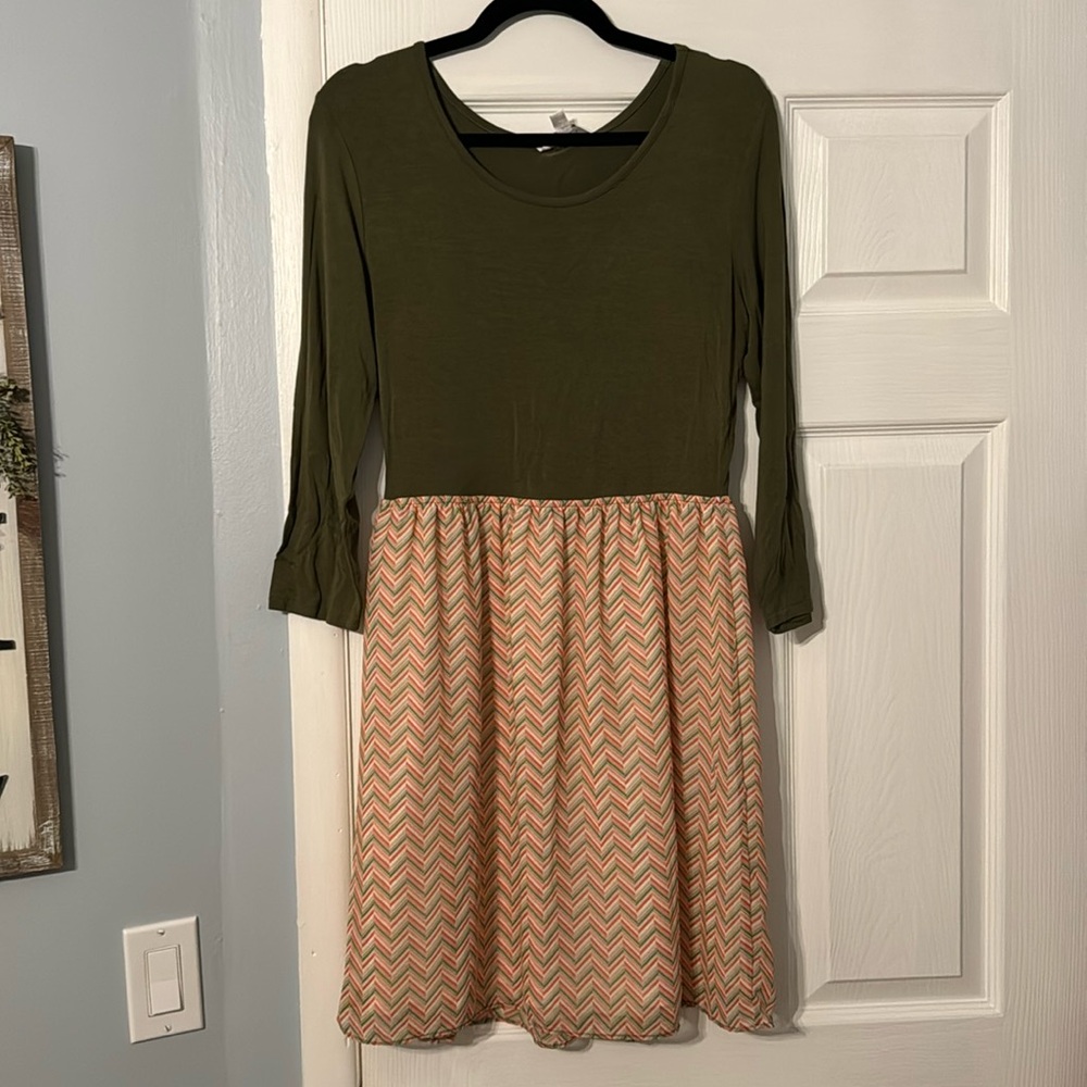Chevron Patterned Dress
